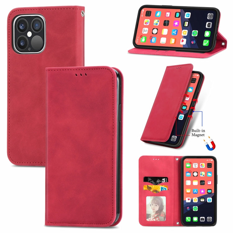 Retro Skin Feel Business Magnetic Horizontal Flip Leather Case With Holder & Card Slots & Wallet & Photo Frame, For iPhone 13 Pro Max, For  iPhone 13 Pro, For iPhone 13, For iPhone 13 mini