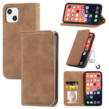 Load image into Gallery viewer, Retro Skin Feel Business Magnetic Horizontal Flip Leather Case With Holder &amp; Card Slots &amp; Wallet &amp; Photo Frame, For iPhone 13 Pro Max, For  iPhone 13 Pro, For iPhone 13, For iPhone 13 mini
