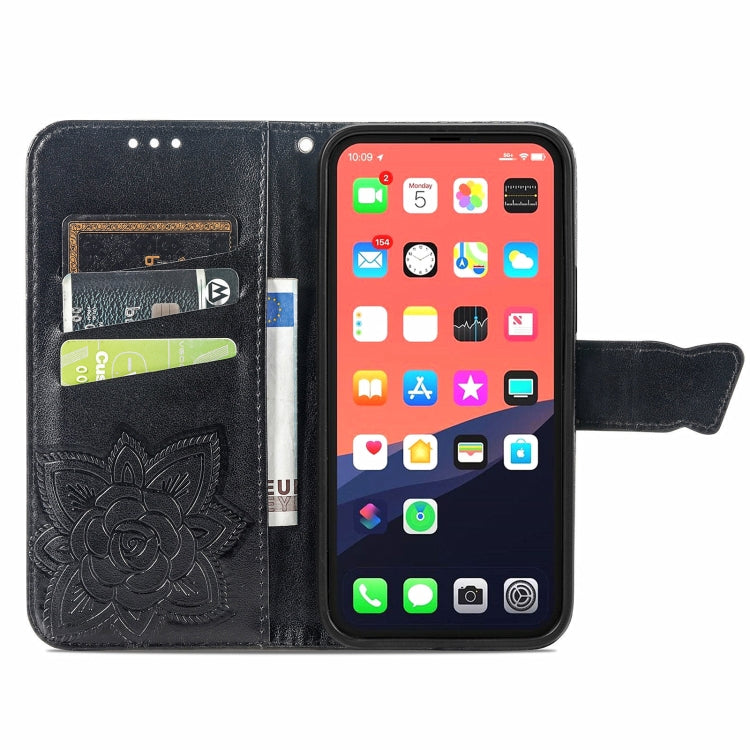 Butterfly Love Flower Embossed Horizontal Flip Leather Case with Bracket / Card Slot / Wallet / Lanyard, For iPhone 13 Pro Max, For iPhone 13 Pro, For iPhone 13, For iPhone 13 mini