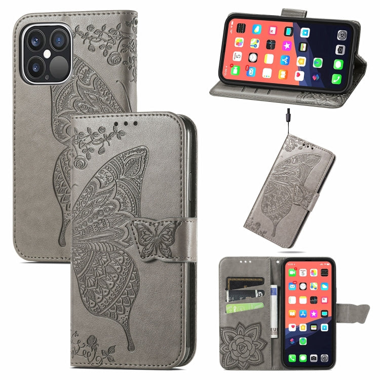 Butterfly Love Flower Embossed Horizontal Flip Leather Case with Bracket / Card Slot / Wallet / Lanyard, For iPhone 13 Pro Max, For iPhone 13 Pro, For iPhone 13, For iPhone 13 mini