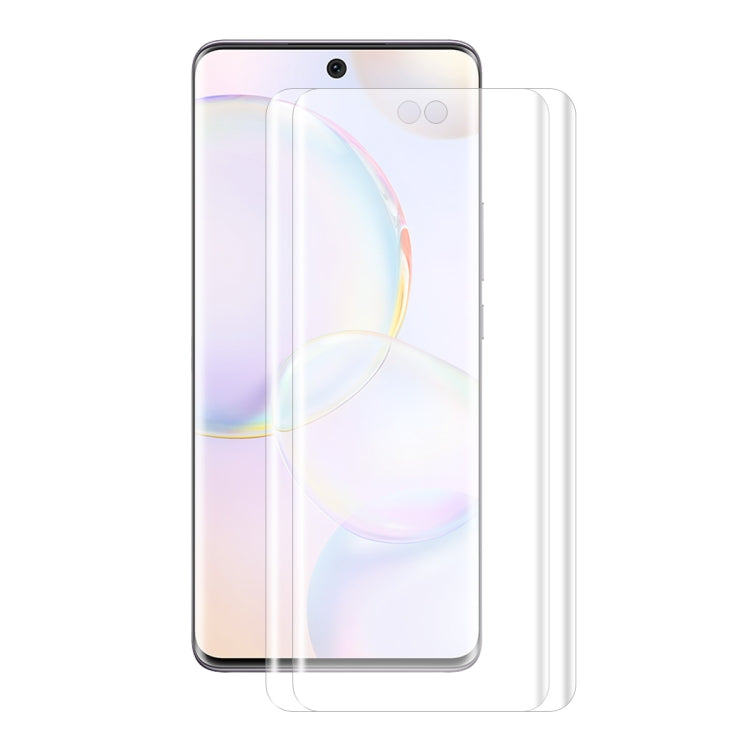2 PCS ENKAY Hat-Prince 3D Curved Full Coverage PET Hot Bending HD Screen Protector Soft Film Support Fingerprint Unlock