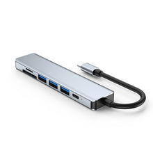 Load image into Gallery viewer, 7 In 1 HDMI+SD/TF+USB2.0x2+USB3.0+PD to Type-C HUB Docking Station, 7 In 1 Station