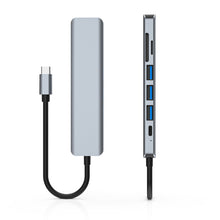 Load image into Gallery viewer, 7 In 1 HDMI+SD/TF+USB2.0x2+USB3.0+PD to Type-C HUB Docking Station, 7 In 1 Station