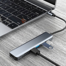 Load image into Gallery viewer, 7 In 1 HDMI+SD/TF+USB2.0x2+USB3.0+PD to Type-C HUB Docking Station, 7 In 1 Station