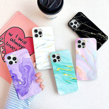 Load image into Gallery viewer, Thickened TPU Glazed Marble Mobile Phone Case, For iPhone 12 Pro Max, For iPhone 12 / 12 Pro, For iPhone 12 mini, For iPhone 11 Pro Max, For iPhone 11 Pro, For iPhone 11