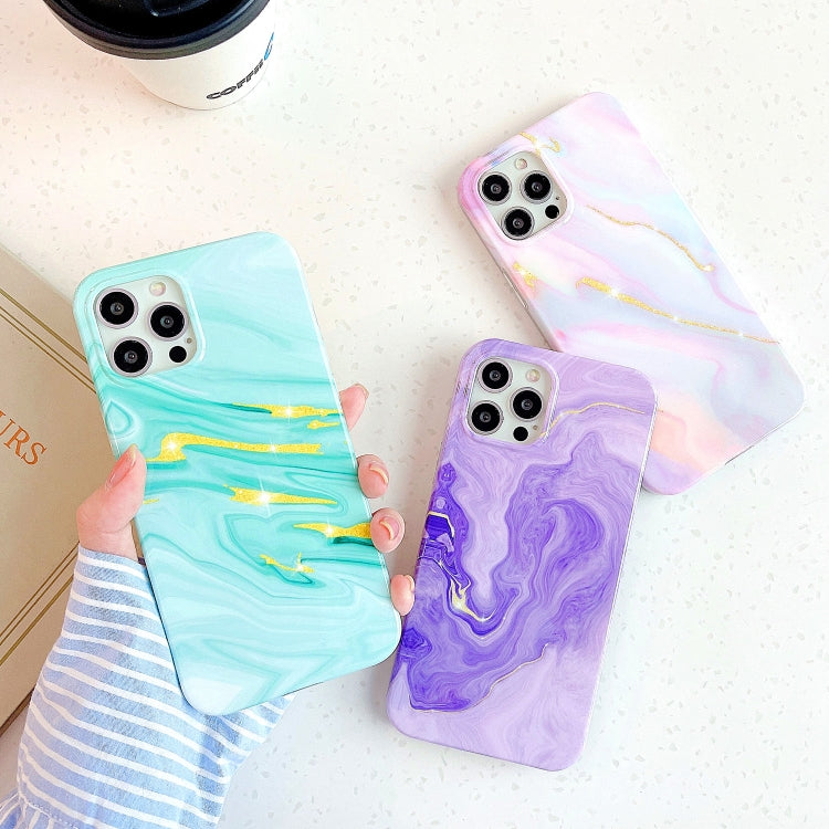 Thickened TPU Glazed Marble Mobile Phone Case, For iPhone 12 Pro Max, For iPhone 12 / 12 Pro, For iPhone 12 mini, For iPhone 11 Pro Max, For iPhone 11 Pro, For iPhone 11