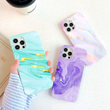 Load image into Gallery viewer, Thickened TPU Glazed Marble Mobile Phone Case, For iPhone 12 Pro Max, For iPhone 12 / 12 Pro, For iPhone 12 mini, For iPhone 11 Pro Max, For iPhone 11 Pro, For iPhone 11