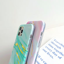 Load image into Gallery viewer, Thickened TPU Glazed Marble Mobile Phone Case, For iPhone 12 Pro Max, For iPhone 12 / 12 Pro, For iPhone 12 mini, For iPhone 11 Pro Max, For iPhone 11 Pro, For iPhone 11