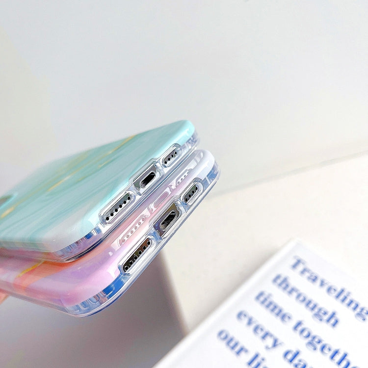 Thickened TPU Glazed Marble Mobile Phone Case, For iPhone 12 Pro Max, For iPhone 12 / 12 Pro, For iPhone 12 mini, For iPhone 11 Pro Max, For iPhone 11 Pro, For iPhone 11