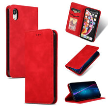 Load image into Gallery viewer, Retro Skin Feel Business Magnetic Horizontal Flip Leather Case for iPhone XR, Army Green, Red, Brown, Navy Blue, Dark Gray