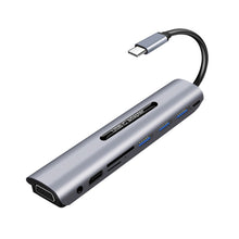 Load image into Gallery viewer, V161B 9-in-1 Type-C to HD / VGA / USB3.0 / SD / 3.5mm Audio / TF Card Reader HUB, V161B