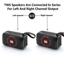 Load image into Gallery viewer, T&amp;G TG193 Portable Bluetooth Speaker LED Light Waterproof Outdoor Subwoofer Support TF Card / FM Radio / AUX