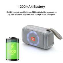 Load image into Gallery viewer, T&amp;G TG193 Portable Bluetooth Speaker LED Light Waterproof Outdoor Subwoofer Support TF Card / FM Radio / AUX