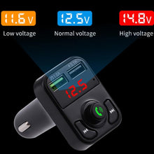 Load image into Gallery viewer, X3 Wireless 5.0 Handsfree Car Kit FM Wireless Audio Receiver Transmitter MP3 Player Dual USB Digital Fast Charger, X3