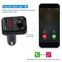Load image into Gallery viewer, X3 Wireless 5.0 Handsfree Car Kit FM Wireless Audio Receiver Transmitter MP3 Player Dual USB Digital Fast Charger, X3