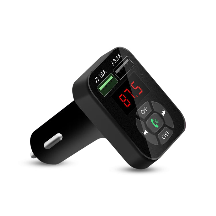A9 Car FM Transmitter Hands-free Wireless Audio Receiver MP3 Player Dual USB Fast Charger, A9
