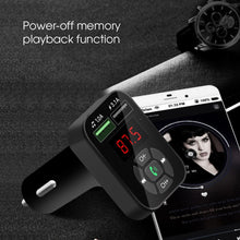 Load image into Gallery viewer, A9 Car FM Transmitter Hands-free Wireless Audio Receiver MP3 Player Dual USB Fast Charger, A9