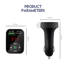 Load image into Gallery viewer, A9 Car FM Transmitter Hands-free Wireless Audio Receiver MP3 Player Dual USB Fast Charger, A9