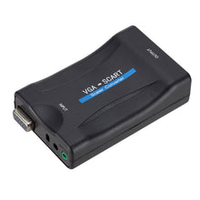 Load image into Gallery viewer, 1080P VGA to SCART Audio Video Converter Adapter, VGA to SCART