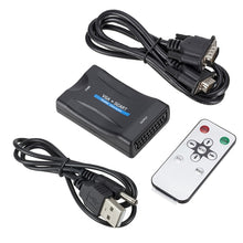 Load image into Gallery viewer, 1080P VGA to SCART Audio Video Converter Adapter, VGA to SCART