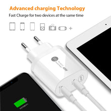 Load image into Gallery viewer, 40W Dual Port PD / Type-C Fast Charger for iPhone / iPad Series, EU Plug, EU Plug