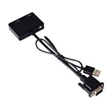 Load image into Gallery viewer, VGA to HDMI Adapter VGA Splitter with 3.5mm Audio Converter