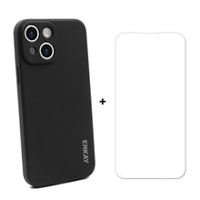 Load image into Gallery viewer, Hat-Prince ENKAY Liquid Silicone Shockproof Protective Case Drop Protection Cover + 9H Tempered Glass Screen Protector for iPhone 13