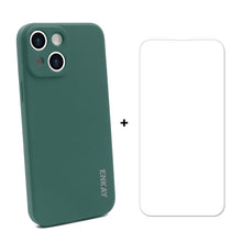 Load image into Gallery viewer, Hat-Prince ENKAY Liquid Silicone Shockproof Protective Case Drop Protection Cover + 9H Tempered Glass Screen Protector for iPhone 13
