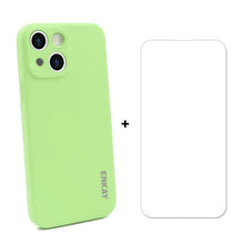 Load image into Gallery viewer, Hat-Prince ENKAY Liquid Silicone Shockproof Protective Case Drop Protection Cover + 9H Tempered Glass Screen Protector for iPhone 13