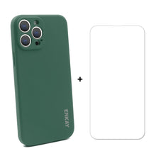 Load image into Gallery viewer, Hat-Prince ENKAY Liquid Silicone Shockproof Protective Case Drop Protection Cover + 9H Tempered Glass Screen Protector for iPhone 13 Pro, For iPhone 13 Pro