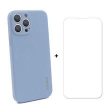 Load image into Gallery viewer, Hat-Prince ENKAY Liquid Silicone Shockproof Protective Case Drop Protection Cover + 9H Tempered Glass Screen Protector for iPhone 13 Pro, For iPhone 13 Pro