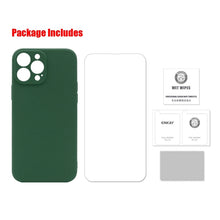 Load image into Gallery viewer, Hat-Prince ENKAY Liquid Silicone Shockproof Protective Case Drop Protection Cover + 9H Tempered Glass Screen Protector for iPhone 13 Pro, For iPhone 13 Pro