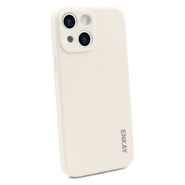 Hat-Prince ENKAY Liquid Silicone Shockproof Protective Case Drop Protection Cover + Full Coverage Tempered Glass Protector Film for iPhone 13, For iPhone 13