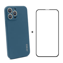 Load image into Gallery viewer, Hat-Prince ENKAY Liquid Silicone Shockproof Protective Case Drop Protection Cover + Full Coverage Tempered Glass Protector Film for iPhone 13 Pro Max, For iPhone 13 Pro Max