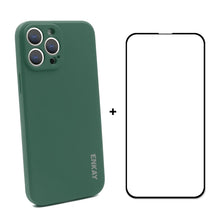 Load image into Gallery viewer, Hat-Prince ENKAY Liquid Silicone Shockproof Protective Case Drop Protection Cover + Full Coverage Tempered Glass Protector Film for iPhone 13 Pro Max, For iPhone 13 Pro Max