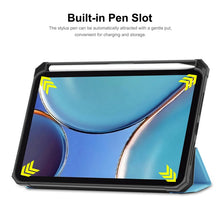 Load image into Gallery viewer, ENKAY Custer Texture Horizontal Flip PU+TPU Leather Case with Three-folding Holder &amp; Sleep / Wake-up Function &amp; Pen Holder for iPad mini 2024 / mini 6, For iPad mini 6 2021