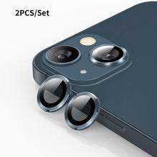Load image into Gallery viewer, ENKAY Hat-Prince Aluminium Alloy + Tempered Glass Camera Lens Cover Film Ring for iPhone 13 / 13 mini