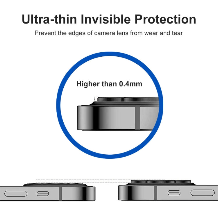 ENKAY Hat-Prince Aluminium Alloy + Tempered Glass Camera Lens Cover Film Ring for iPhone 13 / 13 mini