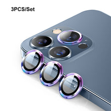 Load image into Gallery viewer, ENKAY Hat-Prince Aluminium Alloy + Tempered Glass Camera Lens Cover Film Ring for iPhone 13 Pro / 13 Pro Max