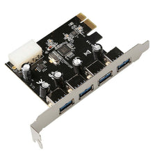 Load image into Gallery viewer, 4 Port USB 3.0 Pci Express Expansion Card Pci-E Adapter