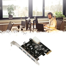 Load image into Gallery viewer, 4 Port USB 3.0 Pci Express Expansion Card Pci-E Adapter