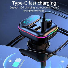 Load image into Gallery viewer, T70 Car MP3 Player FM Transmitter with Bluetooth USB Car Mobile Charger QC3.0 Quick Charge U Disk Music Player FM Modulator, T70