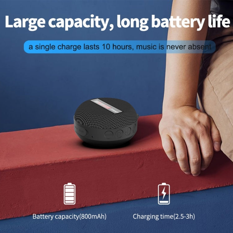 BT368 LED Digital Display Bluetooth Speaker Outdoor Portable IPX65 Waterproof Support Hands-free / TF Card