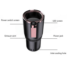 Load image into Gallery viewer, 2-in-1 Smart Car Cup Cooler Outdoor Travel Heater Portable Auto Mini Refrigerator 12V Cooling Heating Cup and Drink Holder