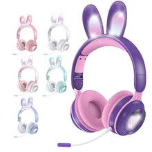 Load image into Gallery viewer, KE-01 Rabbit Ear Wireless Bluetooth 5.0 Stereo Music Foldable Headset with Mic For PC