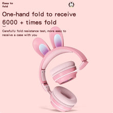 Load image into Gallery viewer, KE-01 Rabbit Ear Wireless Bluetooth 5.0 Stereo Music Foldable Headset with Mic For PC