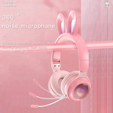 Load image into Gallery viewer, KE-01 Rabbit Ear Wireless Bluetooth 5.0 Stereo Music Foldable Headset with Mic For PC