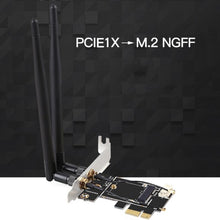 Load image into Gallery viewer, TXB001 PCIE-1X Card to NGFF-Ekey Dual Antenna Adapter