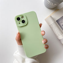 Load image into Gallery viewer, Straight-Edge Solid Color Liquid Silicone Shockproof Full Coverage Protective Case, For iPhone 13 Pro Max, For iPhone 13, For iPhone 13 Pro