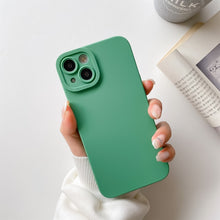 Load image into Gallery viewer, Straight-Edge Solid Color Liquid Silicone Shockproof Full Coverage Protective Case, For iPhone 13 Pro Max, For iPhone 13, For iPhone 13 Pro